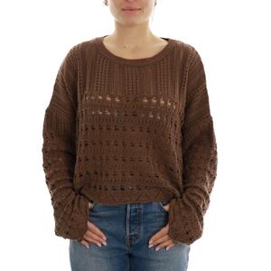 MAGLIA APERTA SUL RETRO MARRONE